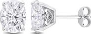 DELMAR Oval Lab Grown Moissanite Stud Earrings