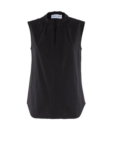 Olympia SLEEVELESS Sleeveless Poplin Top