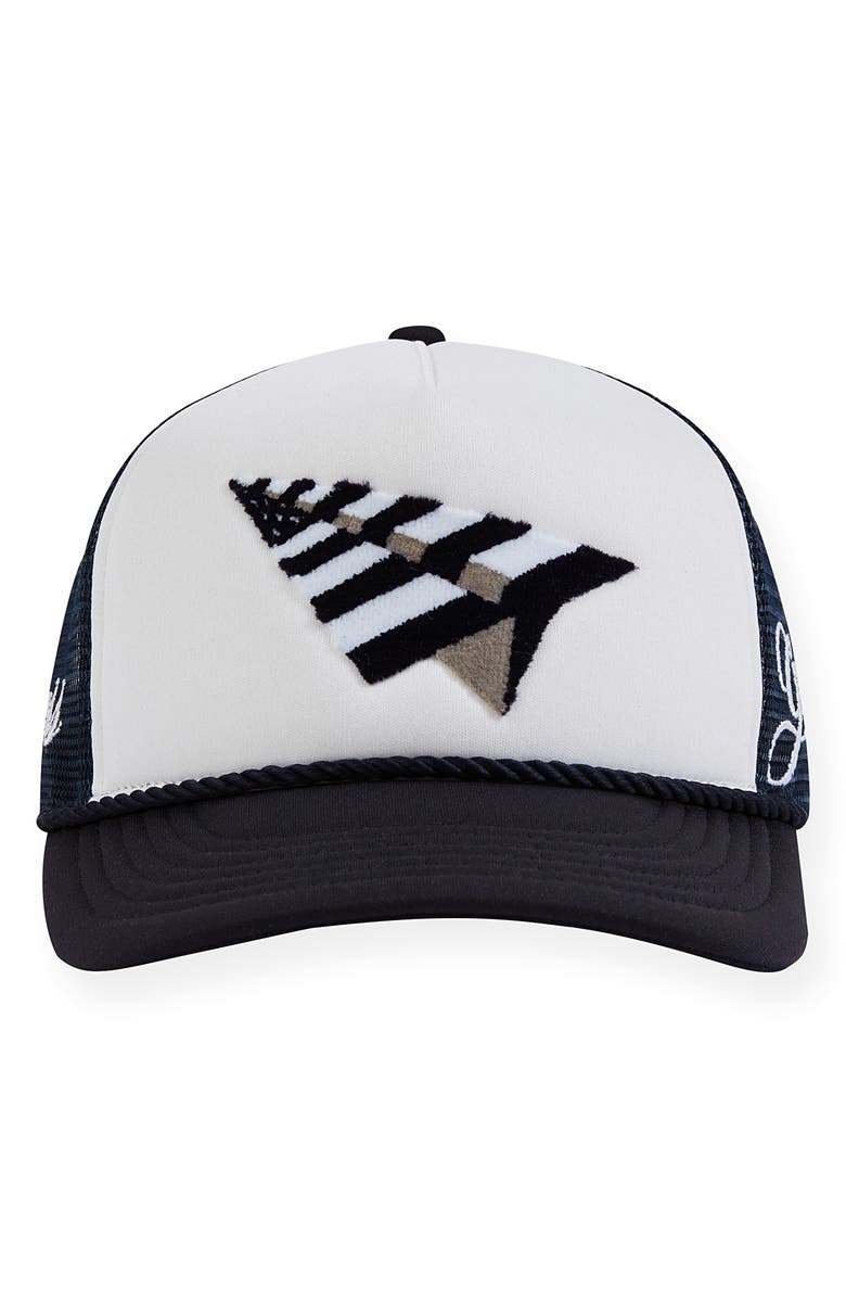 PAPER PLANES Planes A-Frame Trucker Hat, Alternate, color, Navy