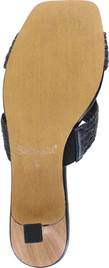 Ilene Woven Kitten Heel Sandal
