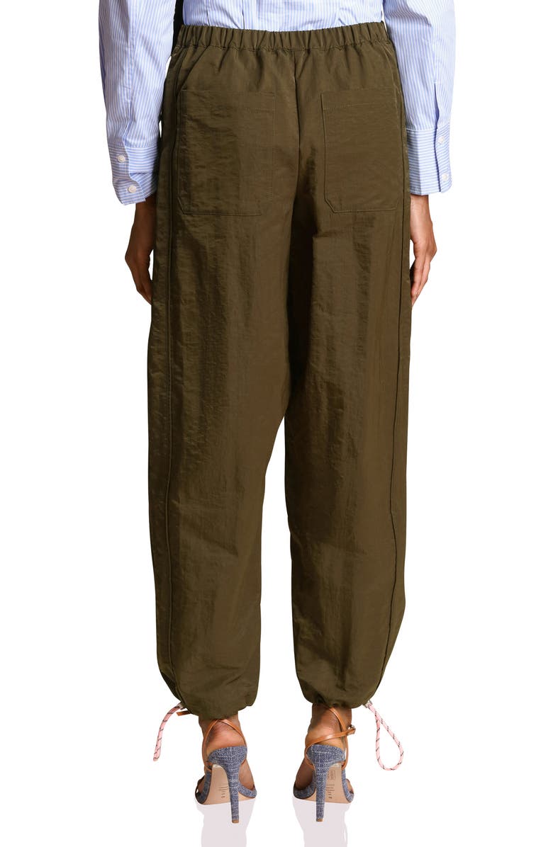 Avec Les Filles Drawcord Barrel Leg Pants, Alternate, color, Moss