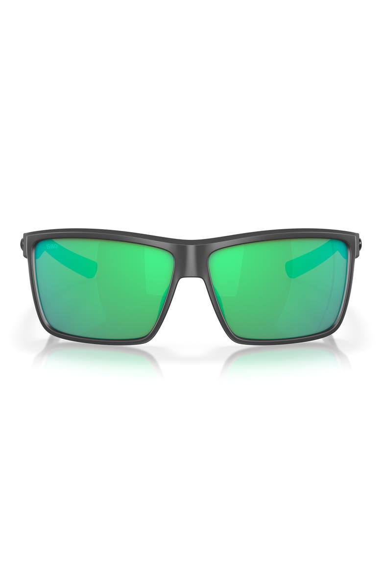 Rinconcito 60mm Polarized Rectangular Sunglasses, Main, color, GRAY