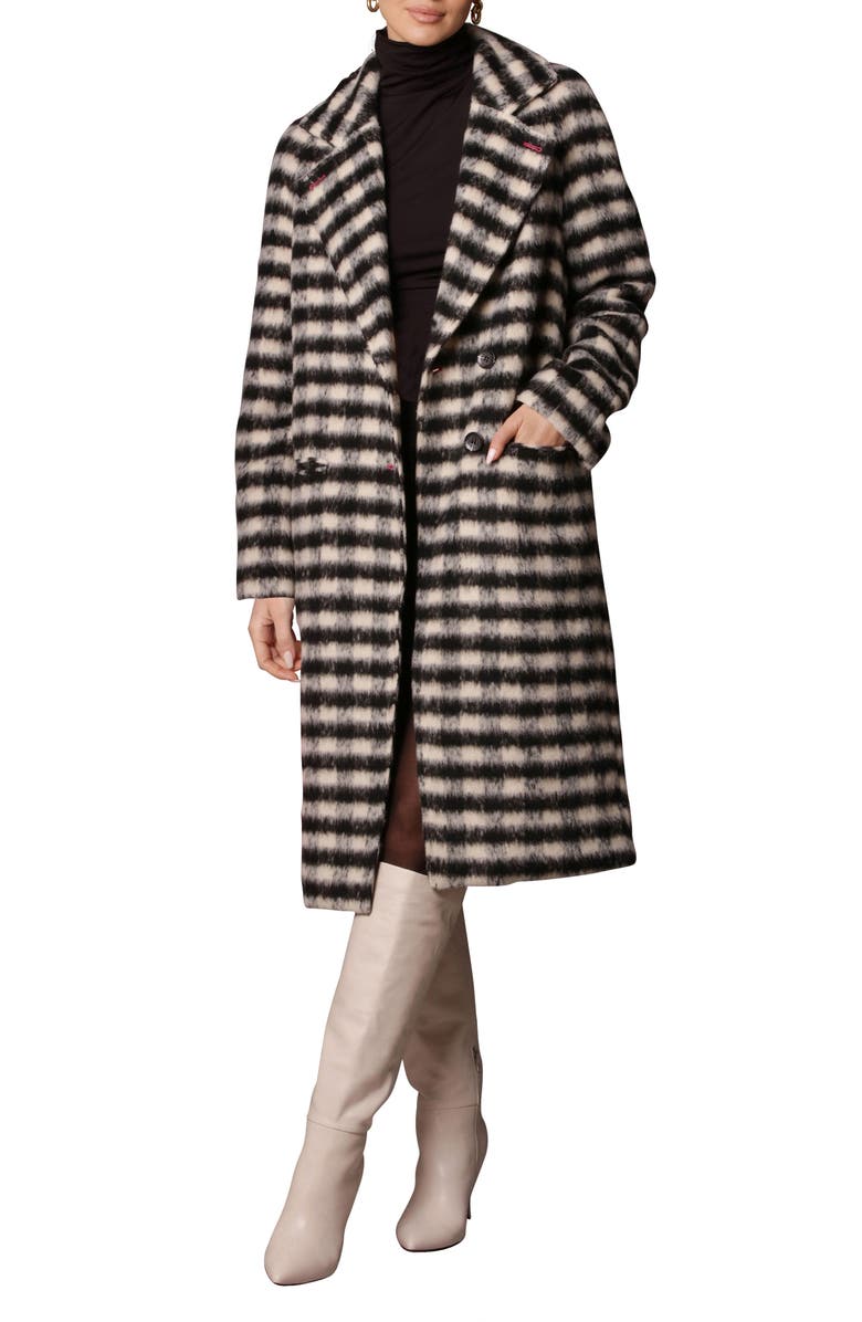 Avec Les Filles Check Relaxed Walking Coat, Main, color, 