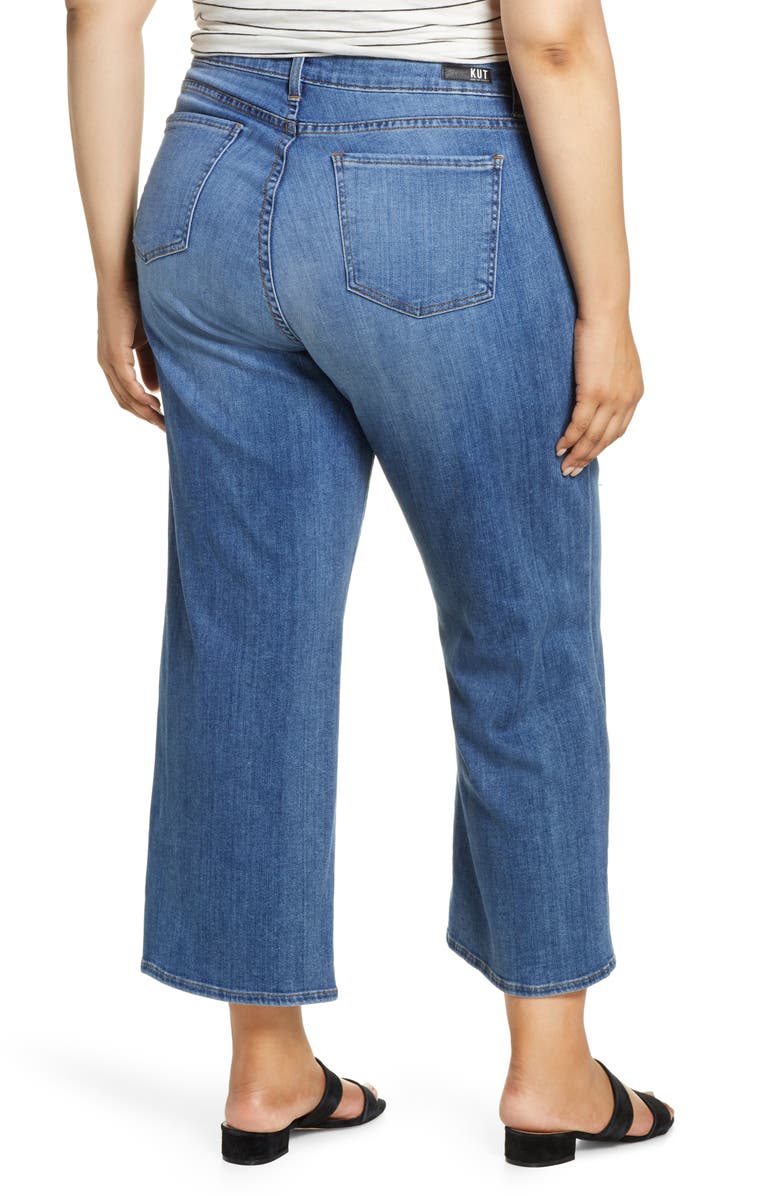 KUT from the Kloth Wide Leg Crop Jeans, Alternate, color,