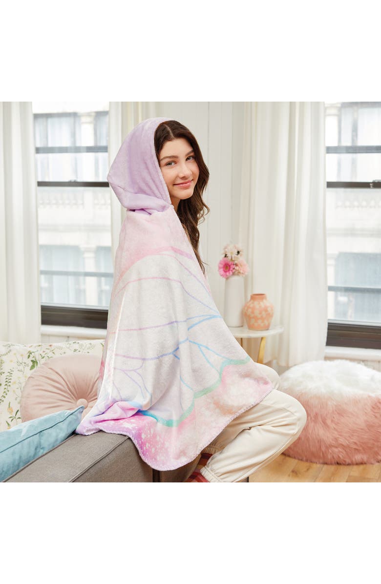 Three Cheers For Girls Fairy Garden Wings Blanket, Alternate, color, Multicolored