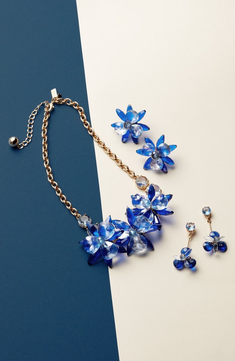 Kate Spade New York 'blooming brilliant' crystal frontal necklace, Alternate, color,