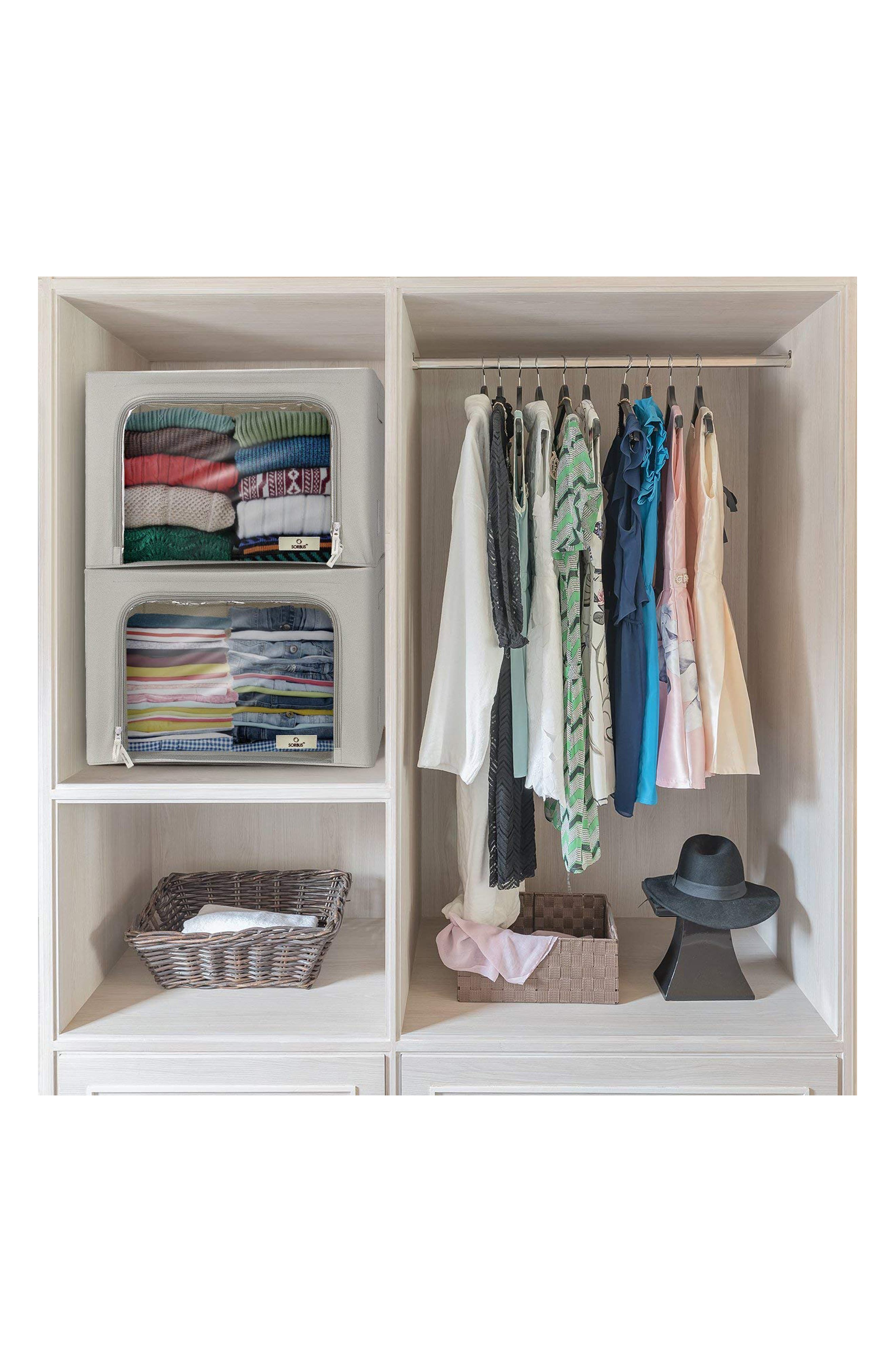 SORBUS 4-Pack Foldable Storage Boxes, Alternate, color, 