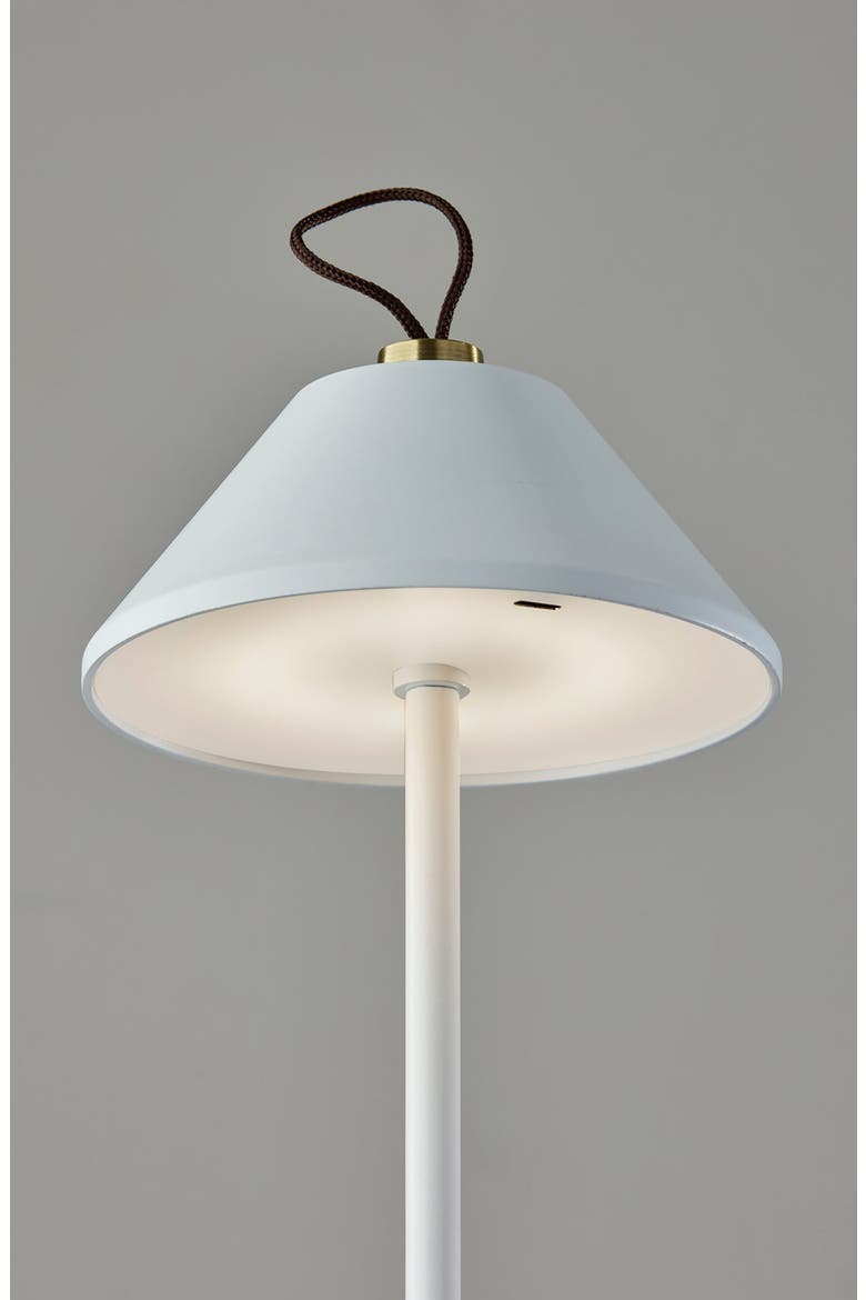 Danny Cordless LED Lamp, Alternate, color, WHITE / ANTIQUE BRASS