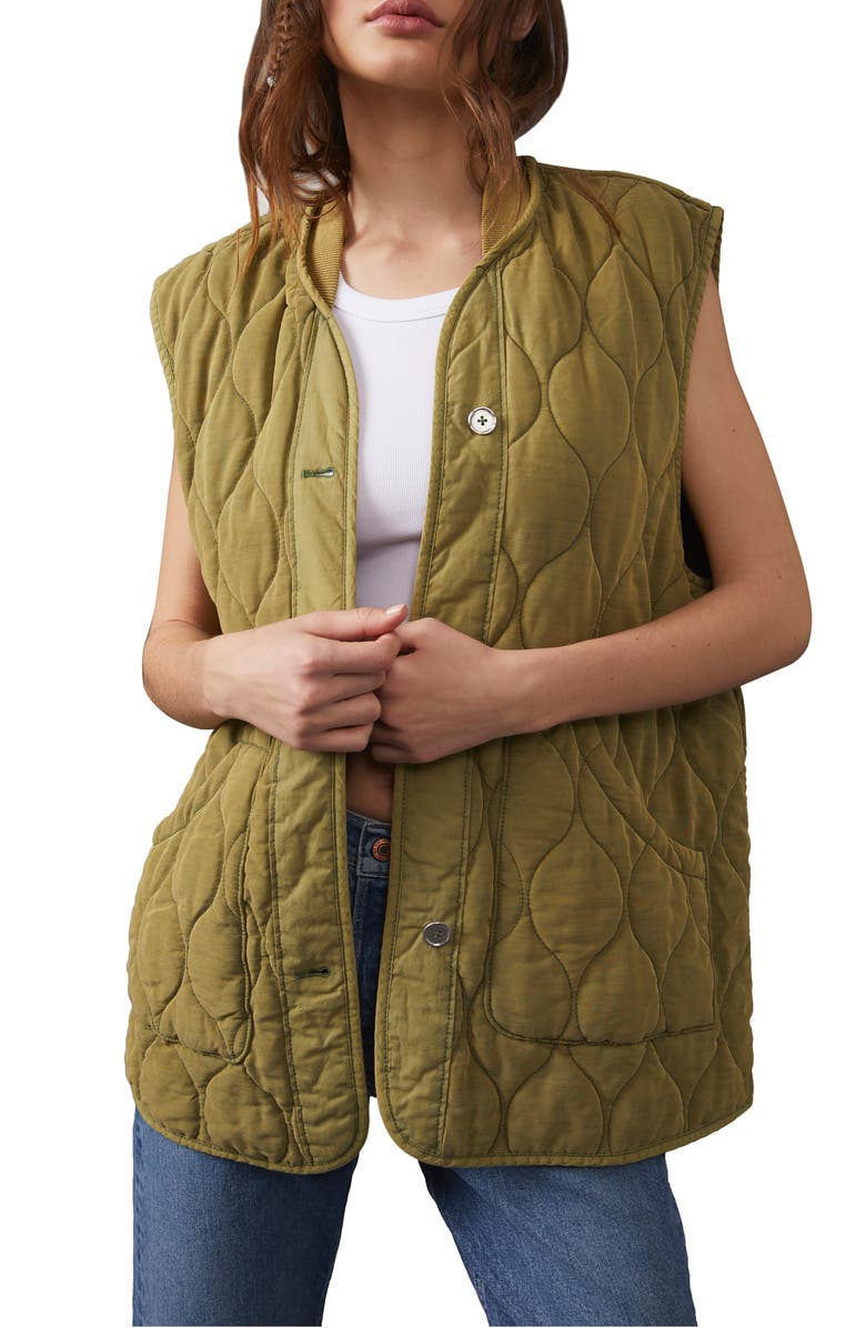 Free People We the Free Billy Quilted Vest, Main, color, 