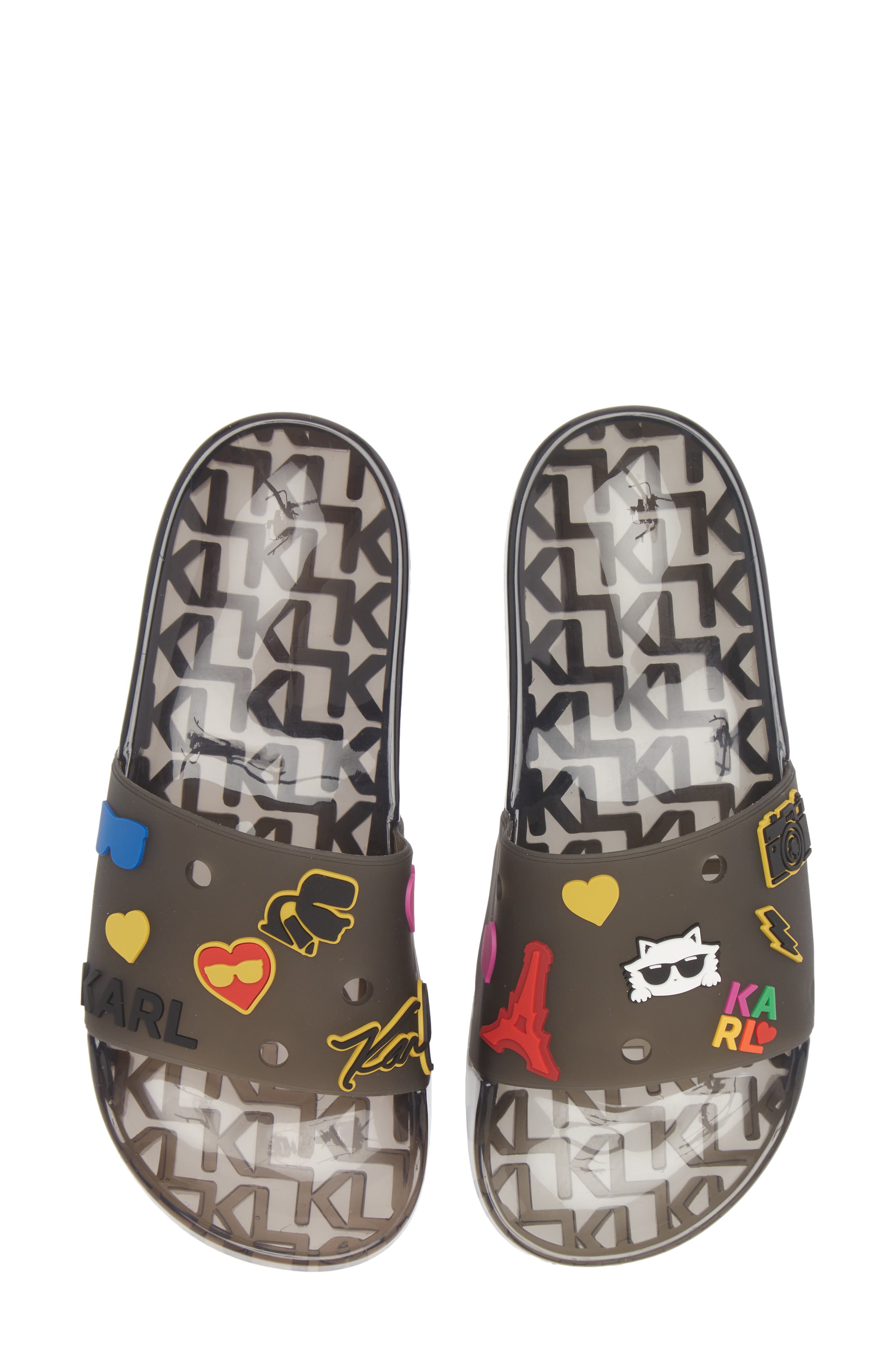 KARL LAGERFELD PARIS Thea Jelly Slide Sandal, Main, color, 