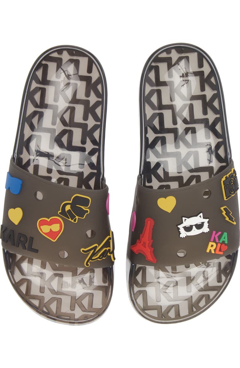 KARL LAGERFELD PARIS Thea Jelly Slide Sandal, Main, color,