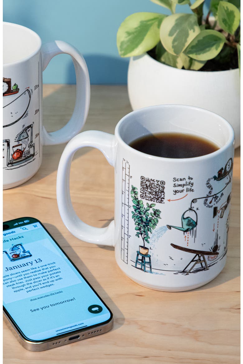 Daily Life Hack Interactive QR Mug, Main, color, Multi