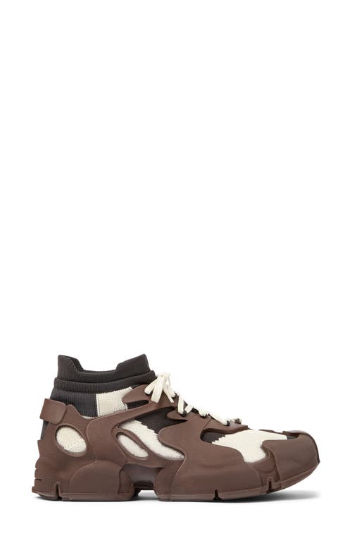 Camperlab Tossu Mixed Media Sneaker In Brown Multi