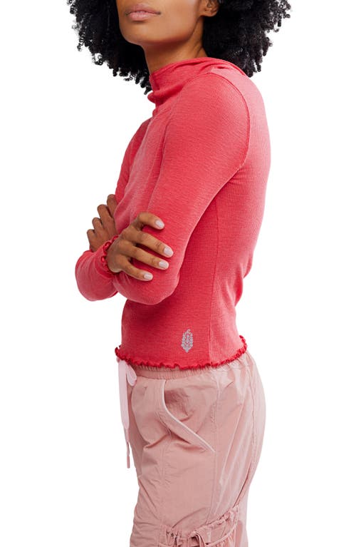 Free People Breathe Easy Cotton Blend Hoodie In Red