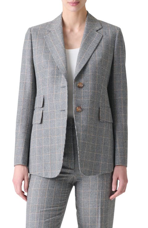Arie Check Cashmere Jacket