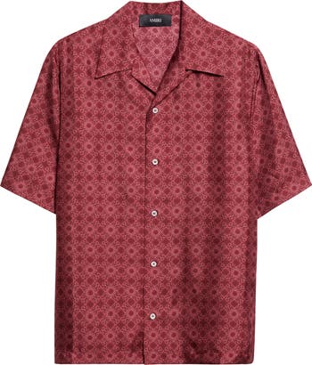 AMIRI MA Quad Silk Bowling Shirt | Nordstrom