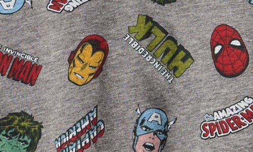 Jem Kids' X Marvel Logo Build Graphic T-shirt In Gray