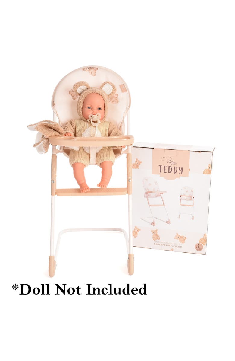 Roma Prams Teddy Doll Highchair Feeding Tray, Kids 3+, Alternate, color, Beige
