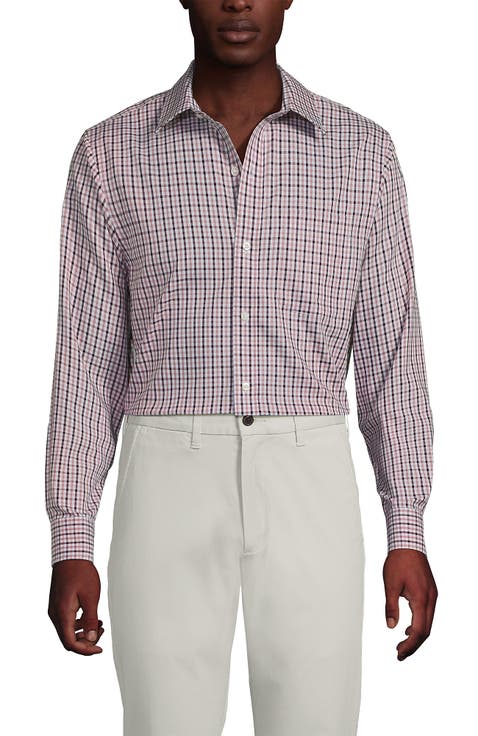 No Iron Supima Cotton Pinpoint Straight Collar Dress Shirt