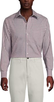Lands' End No Iron Supima Cotton Pinpoint Straight Collar Dress Shirt