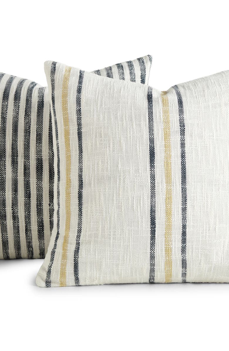 HOMESPUN Assorted 2-Pack Accent Pillows, Alternate, color, Charcoal/ Mustard