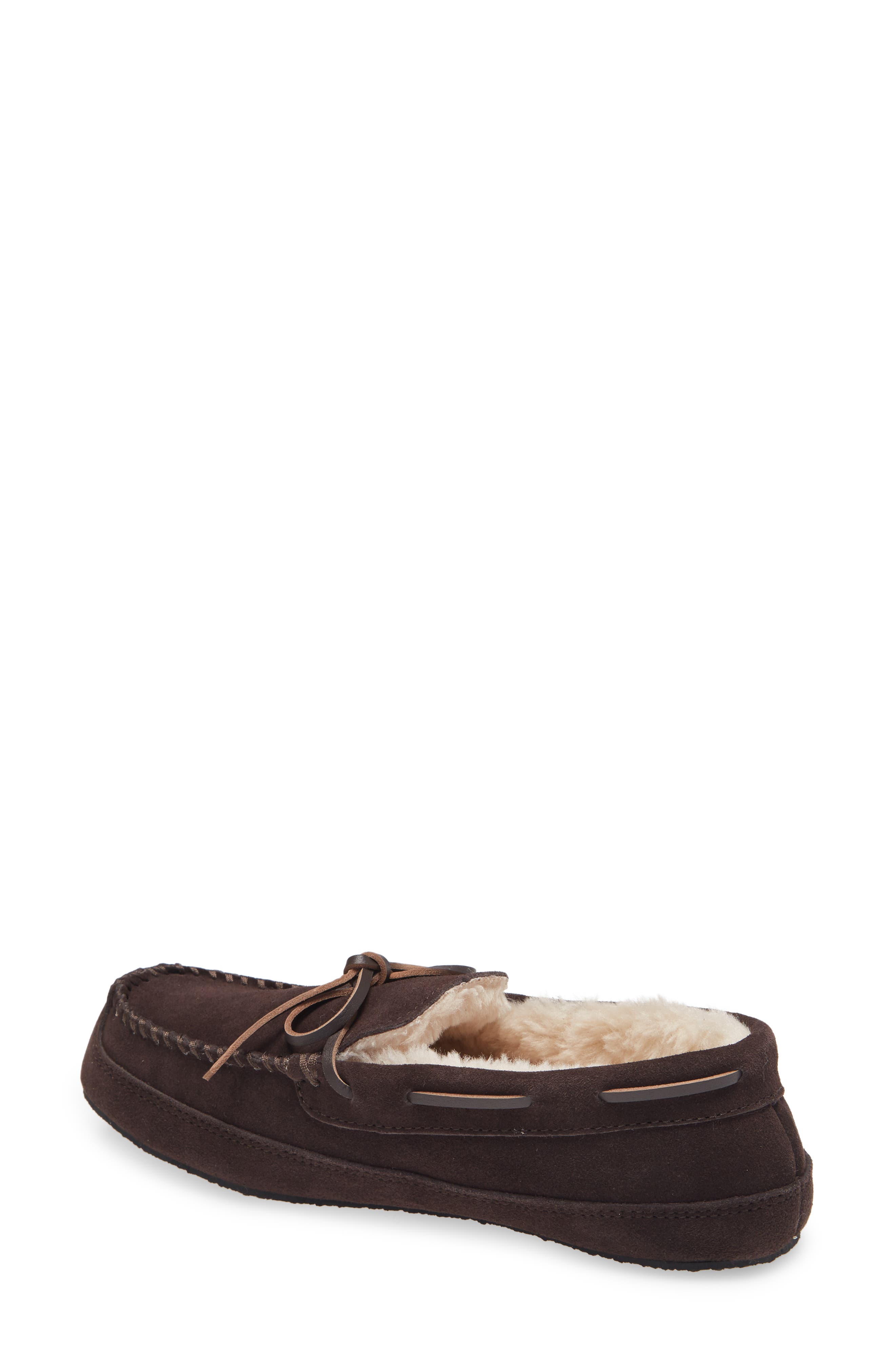 Max Moccasin Slipper, Alternate, color, CHOCOLATE SUEDE