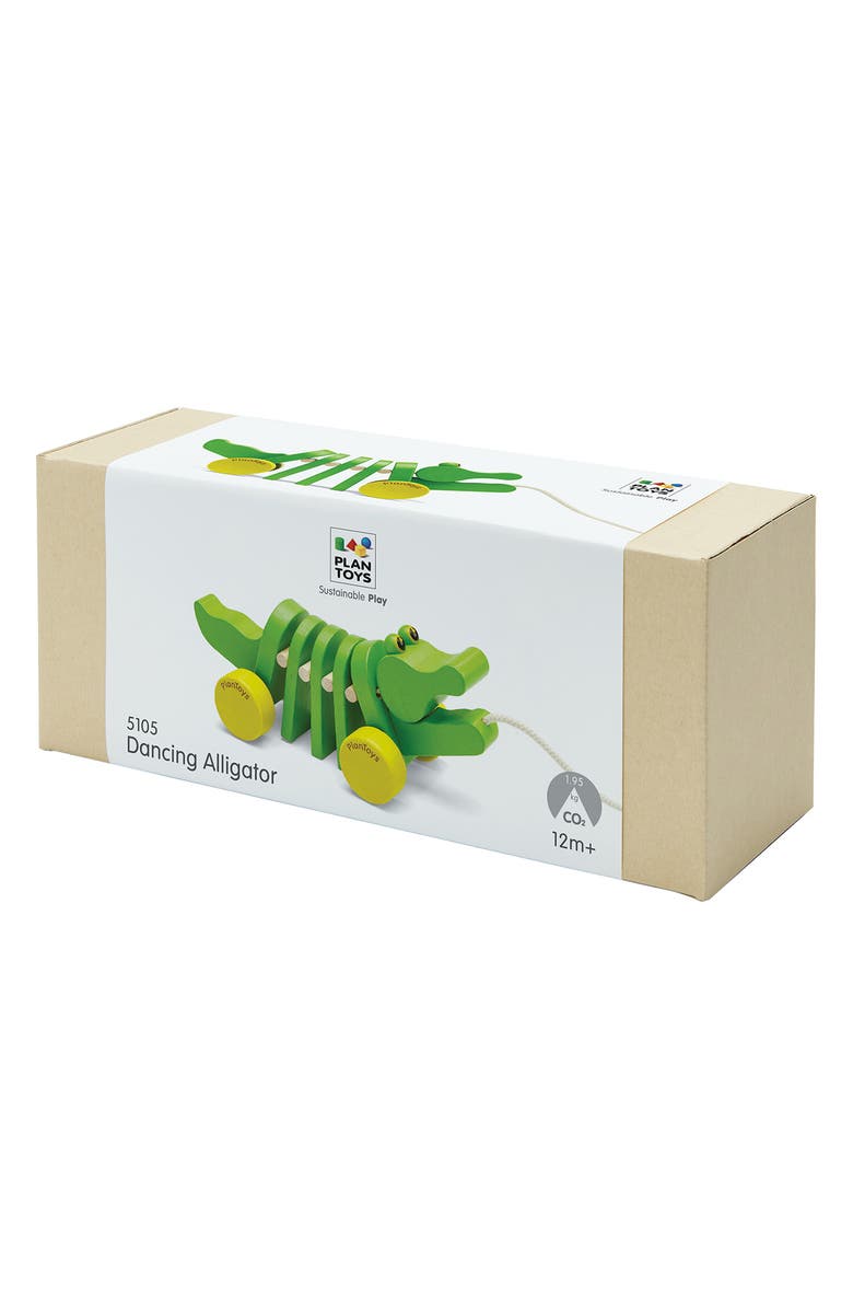 PlanToys<sup>®</sup> Dancing Alligator Pull Toy, Alternate, color, Green