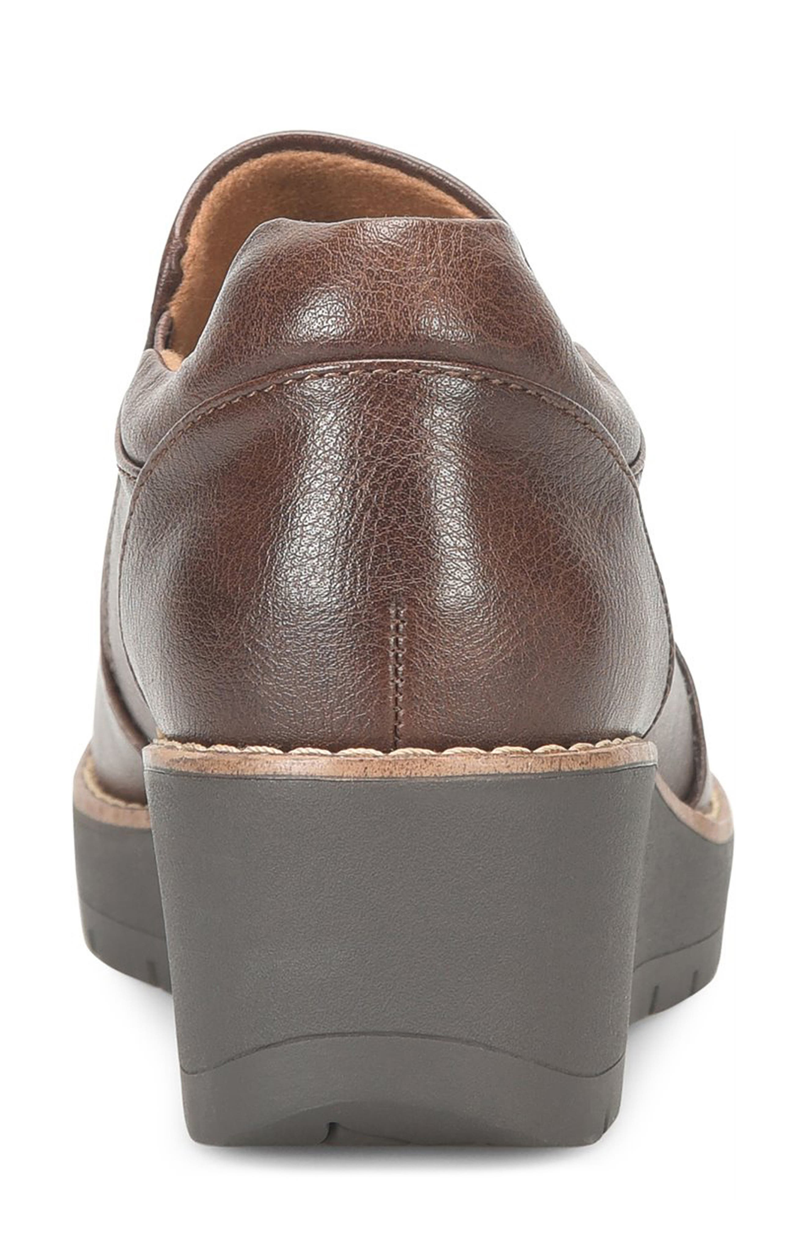 EUROSOFT Fabri Wedge Slip-On, Alternate, color, Dark Brown