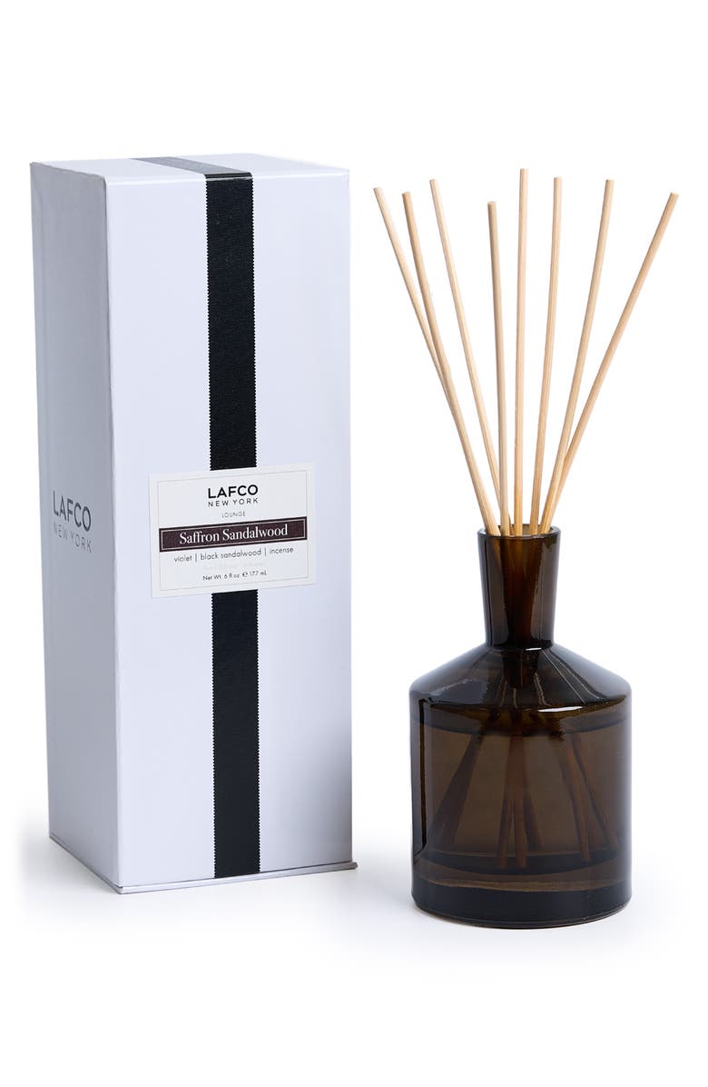 Lafco Saffron Sandalwood Classic Reed Diffuser, Alternate, color, Black