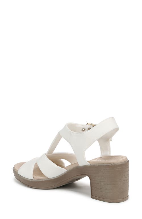 Bzees Everly Machine Washable Block Heel Sandal In White