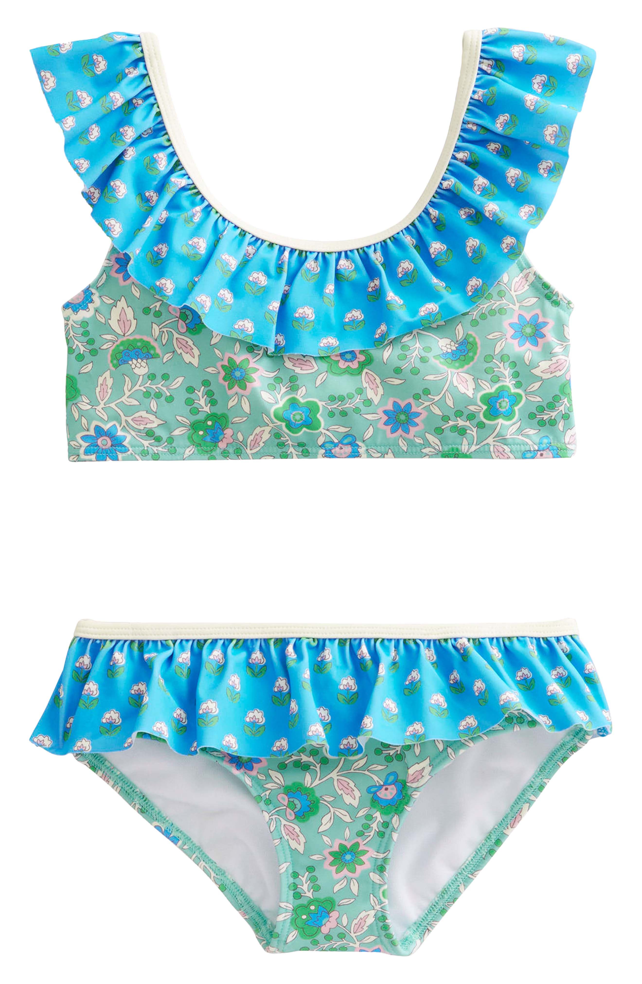 Kids' Frilly Paisley Two-Piece Swimsuit