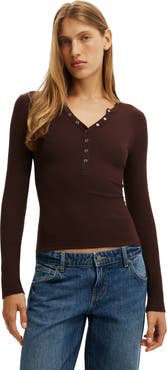 Cotton On Women's Blake Henley Long Sleeve