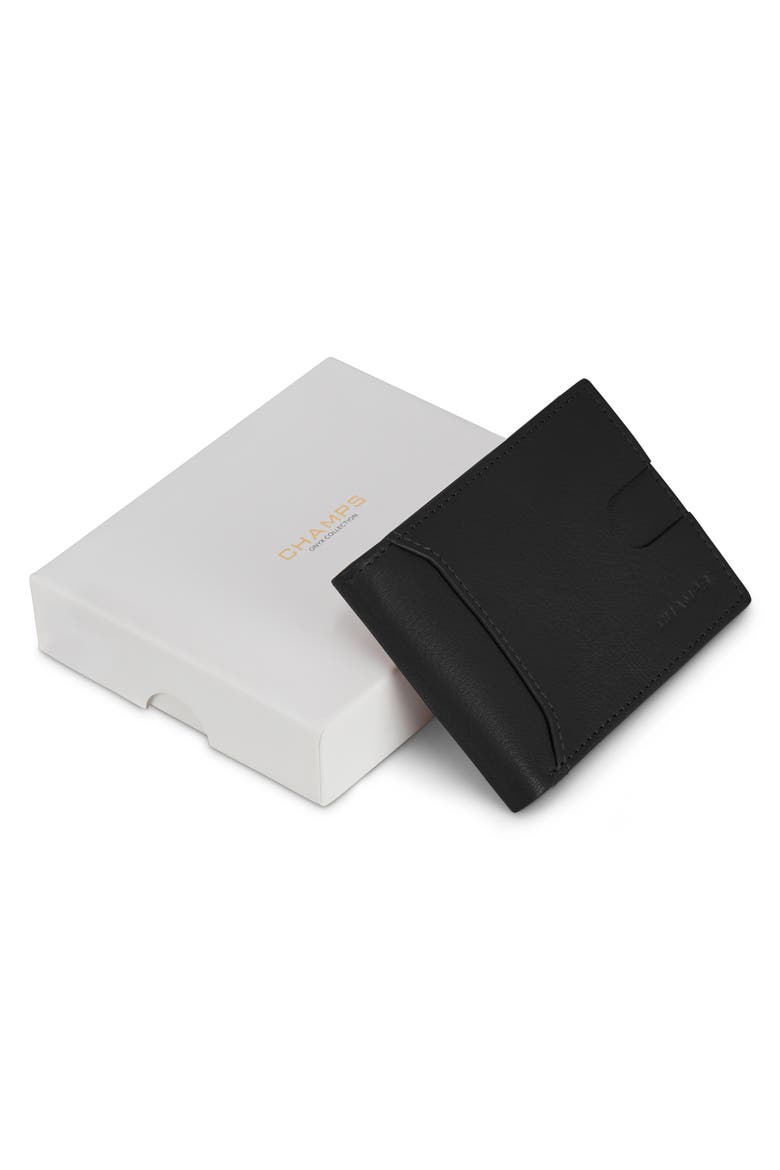 Onyx Leather RFID Bifold Wallet, Alternate, color, BLACK