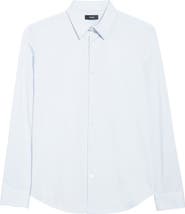 Theory Sylvain ND Structure Knit Button-Up Shirt