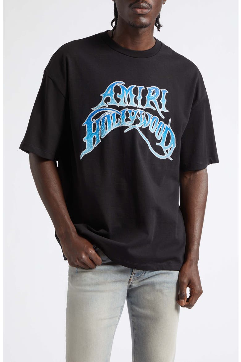Crystal Skater Cotton Graphic T-Shirt, Main, color, BLACK