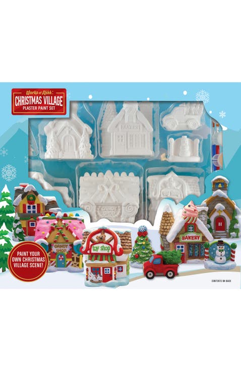 Christmas Village Plaster Paint Set