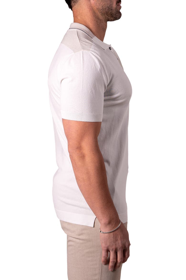 Tipped Colorblock Polo, Alternate, color, WHITE