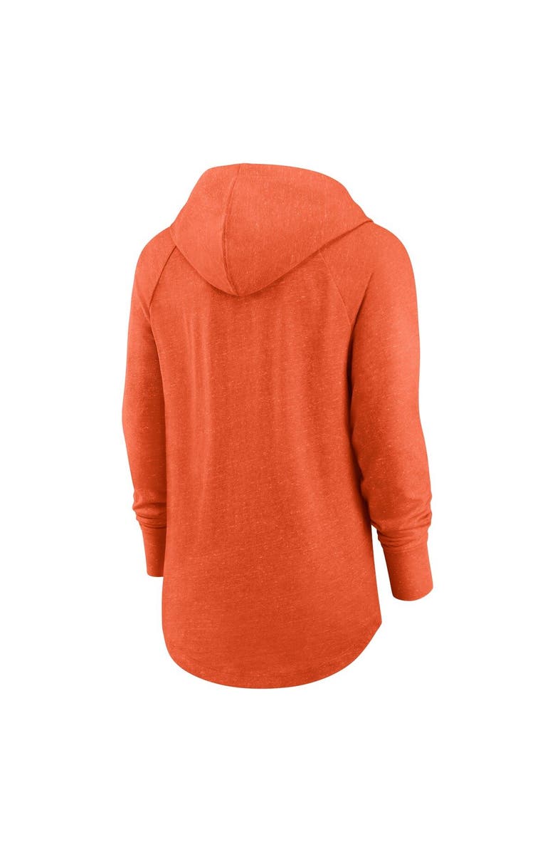 Nike Women's Nike Orange Chicago Bears Minimal Statement Lightweight Raglan Funnel Neck Pullover Hoodie, Alternate, color,