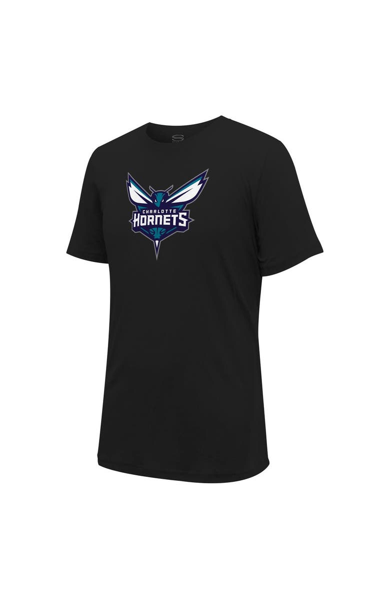 Stadium Essentials Unisex Stadium Essentials Black Charlotte Hornets Primary Logo T-Shirt, Alternate, color, 