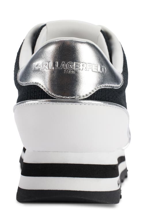 Karl Lagerfeld Maico Lace-up Sneaker In White/black