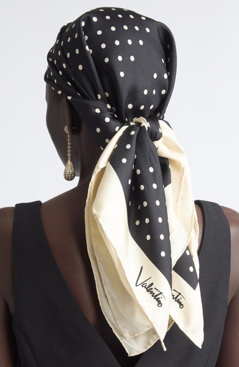 Polka Dot Silk Scarf