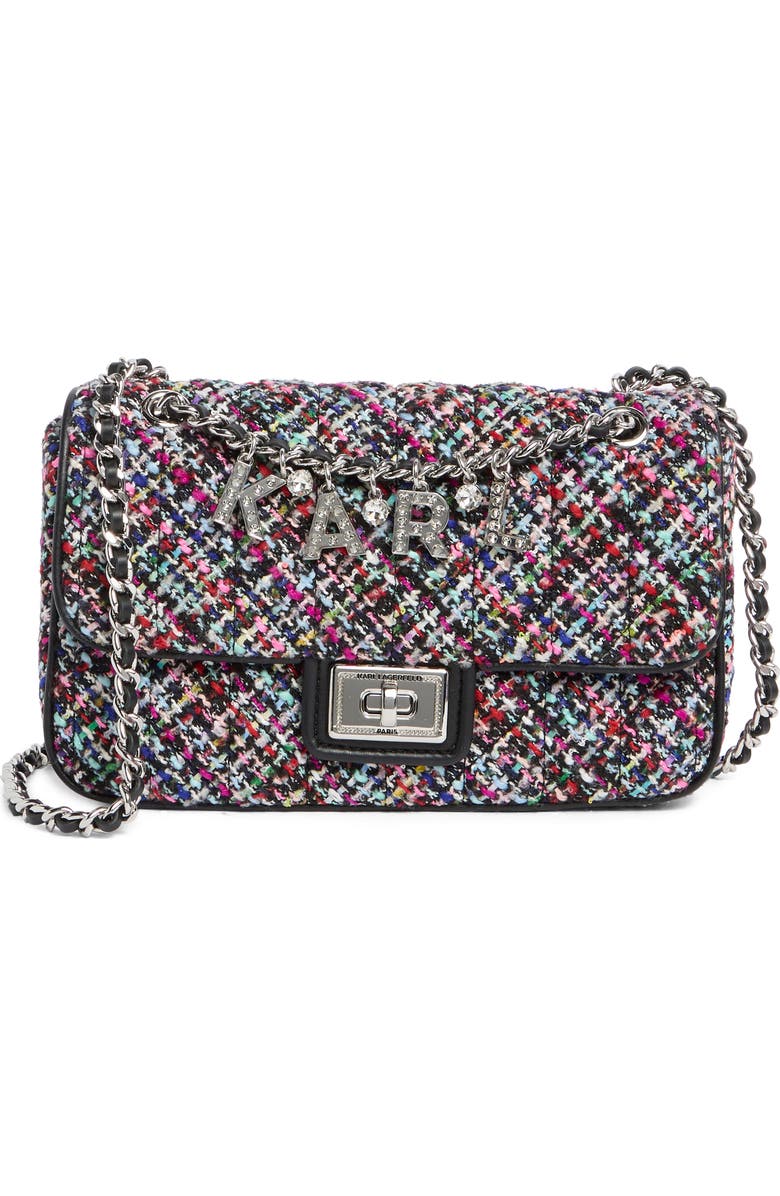 KARL LAGERFELD PARIS Medium Agyness Shoulder Bag, Main, color,