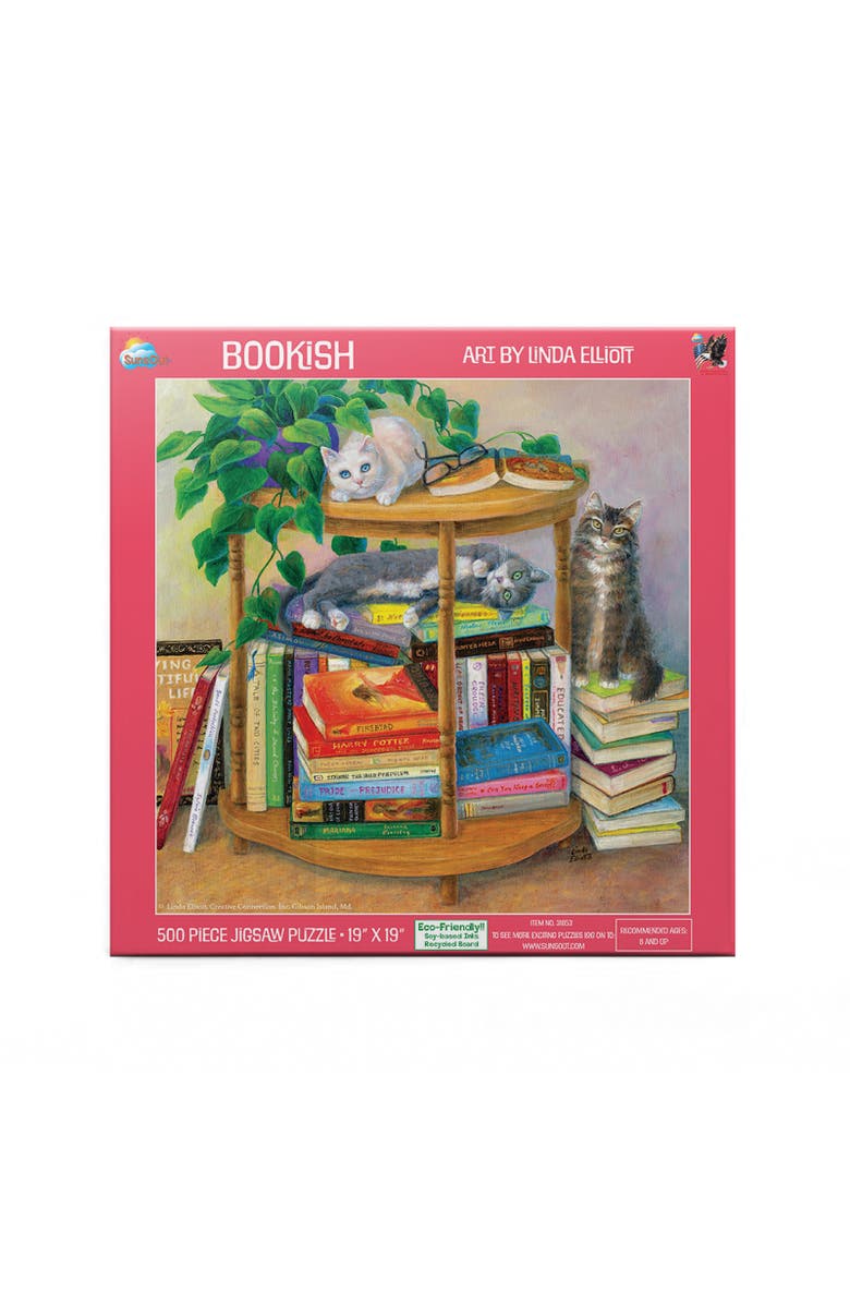 Sunsout Bookish 500 piece Jigsaw Puzzle for Adults, Alternate, color, Multicolor