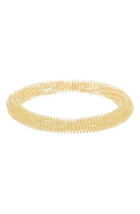 Textured Twist Bangle Bracelet