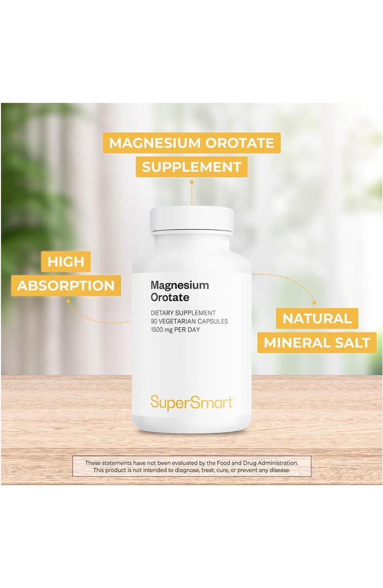 SuperSmart Magnesium Orotate 1500mg, Alternate, color, NO COLOR