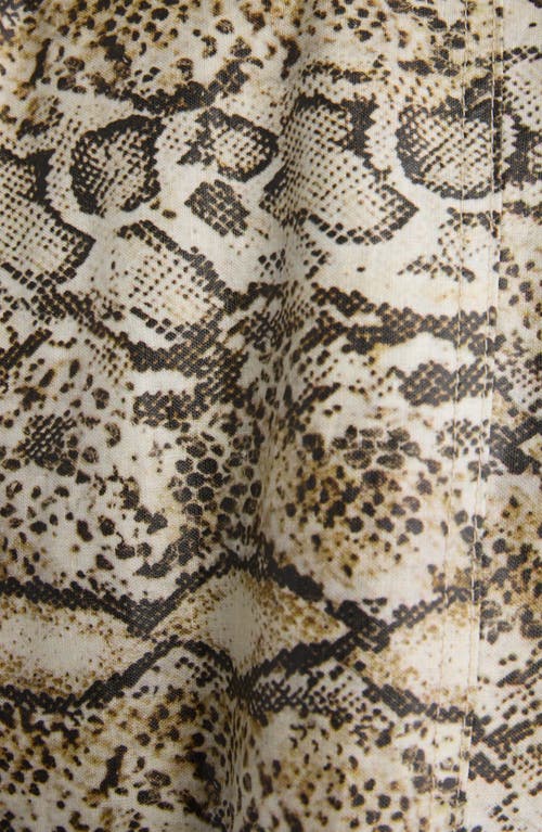 Isabel Marant Freanne Python Print Oversize Trench Coat In Natural