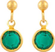 Susan Caplan 1990s Vintage Emerald Green Earrings