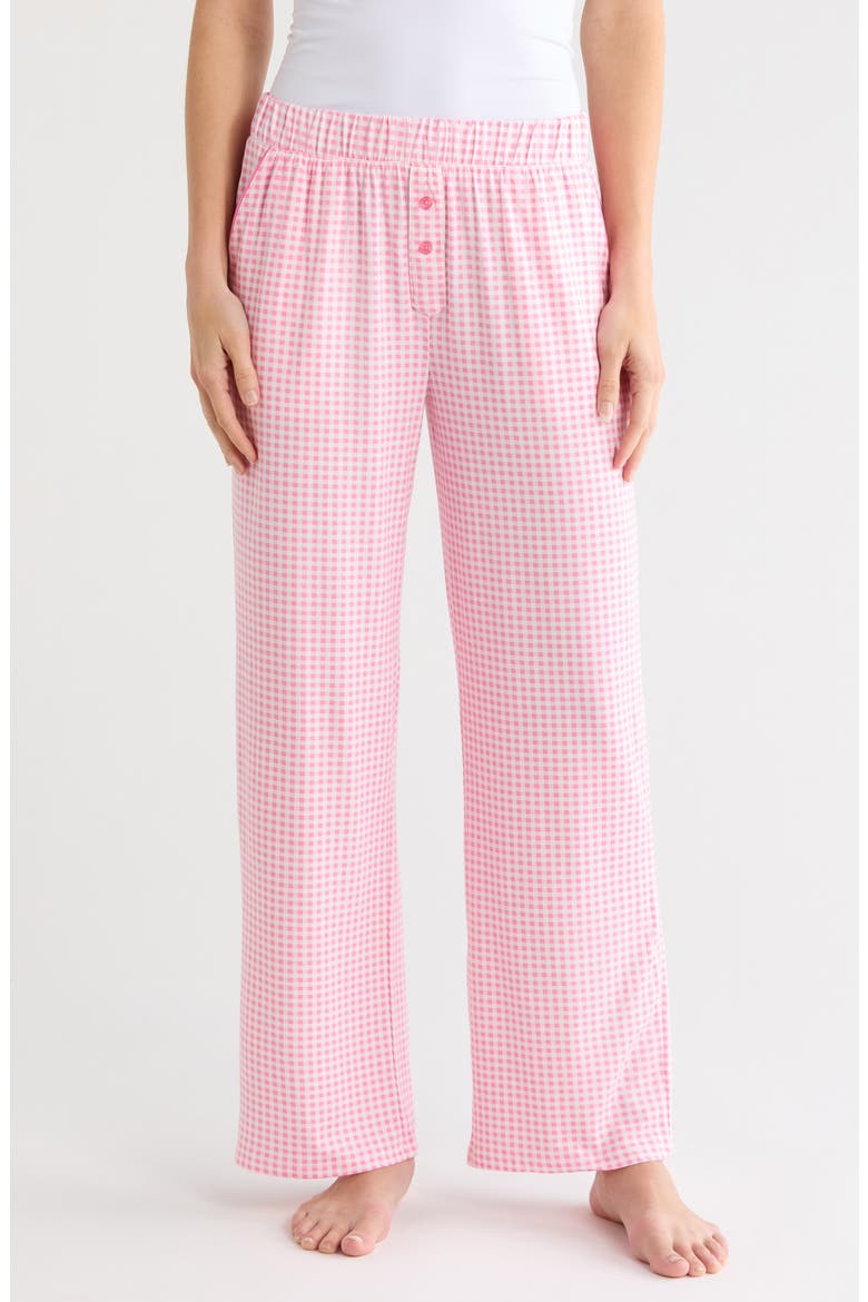 Pajama Pants, Main, color, SM FRENCH PLAID SACHET PINK