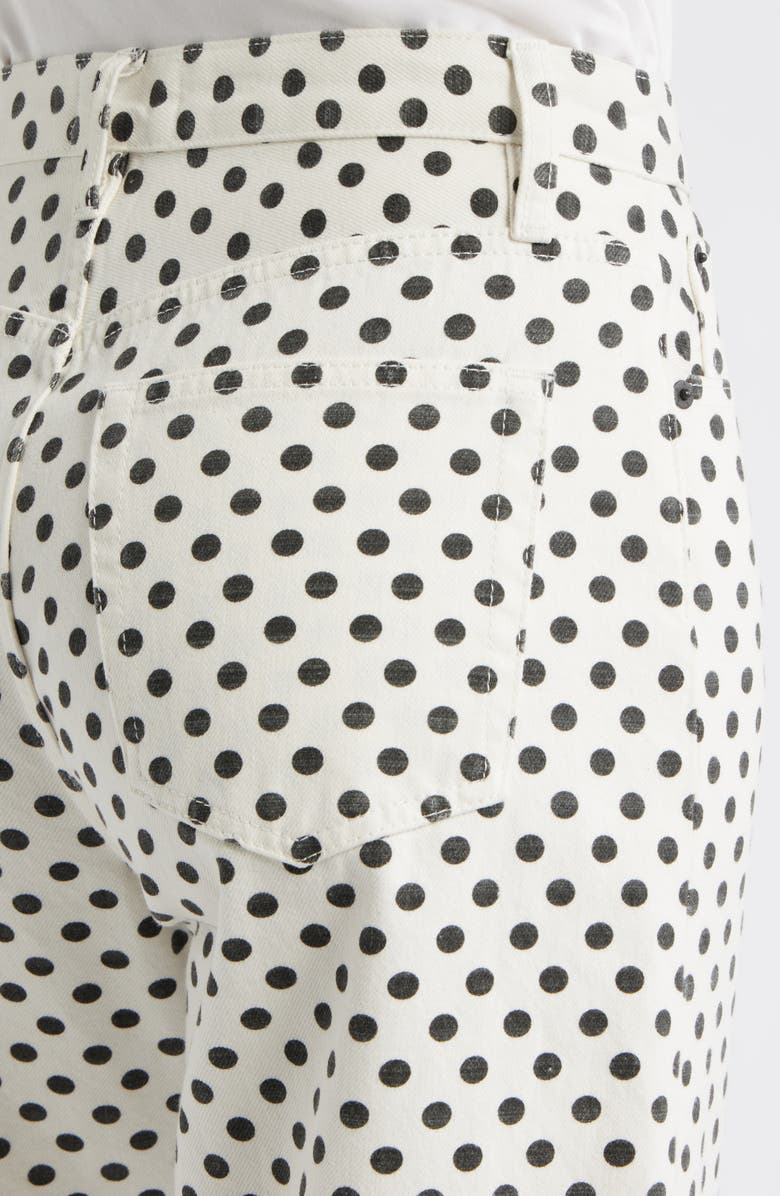 FRAME The Bow Crop Jeans, Alternate, color, White Polka Dot