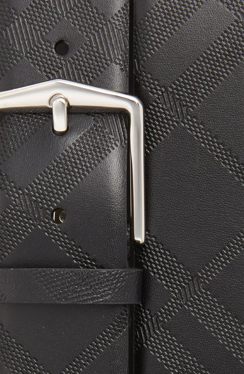 Burberry Joe Check Leather Belt, Alternate, color,